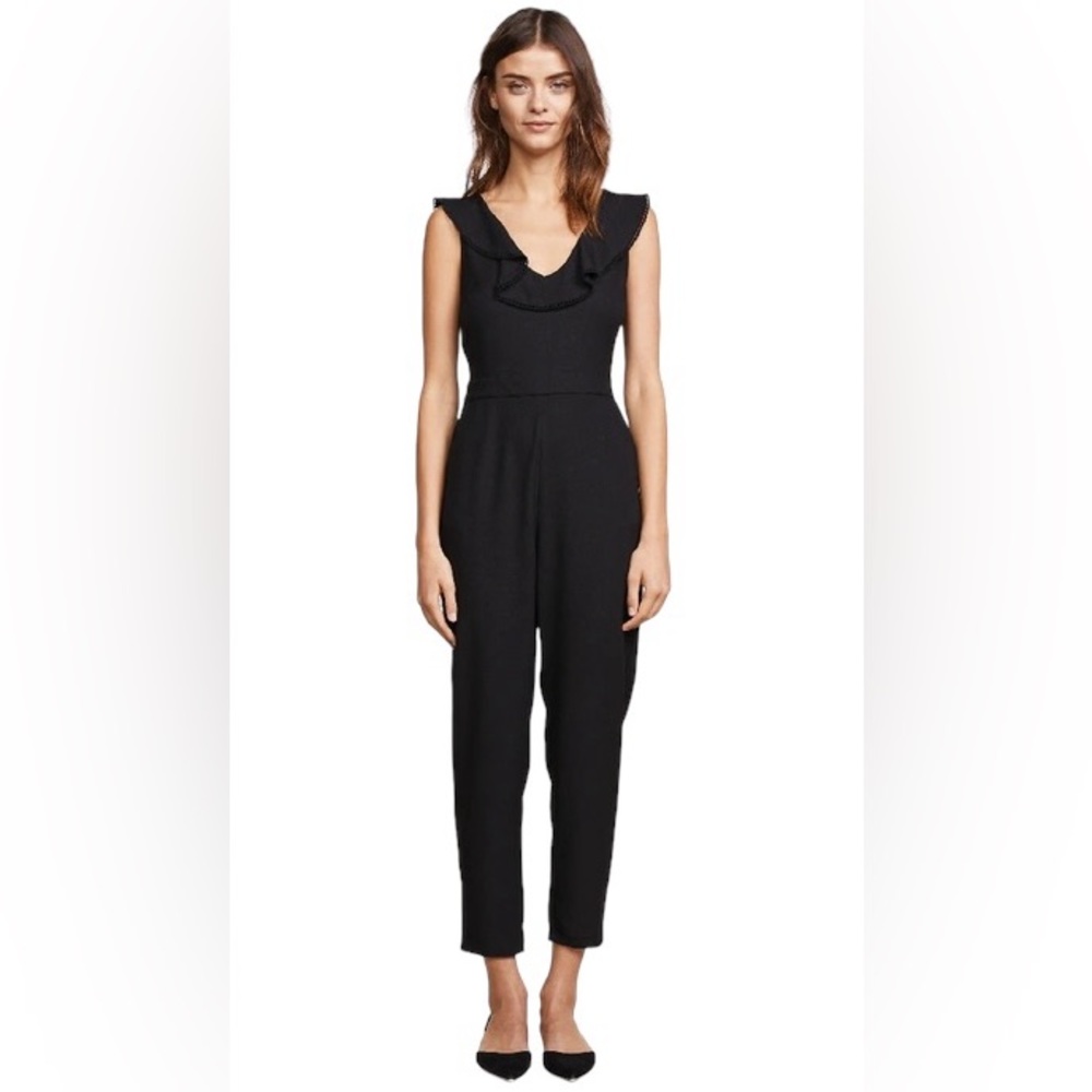 Cupcakes and Cashmere Black Lima Jumpsuit Ruffles Pockets Modern Minimal… - Picture 4 of 16